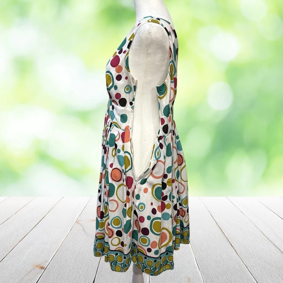 Vestido ARYEH Vintage M Retro Lunares Ajuste Acampanado Fiesta Mod Años 60 Anthropologie Divertido Foto 3 de 4