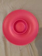 13" CHIP/FRUIT AND DIP BOWL PINK