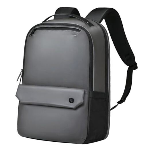 18-Inch Mineral Grey Carry-On Laptop Backpack for Men - Travel & Toiletry Friendly
