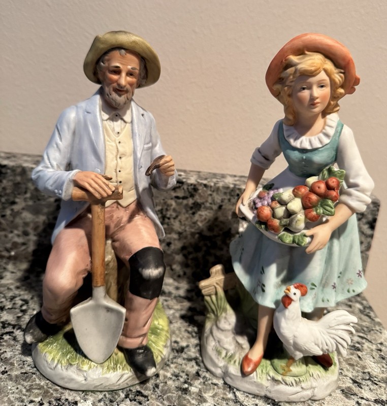 Homco Vintage Porcelain Figurines #1433 & #8881