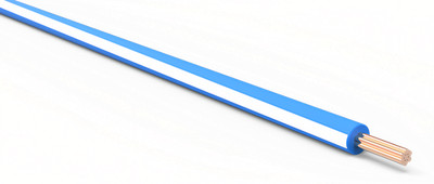 TXL Automotive Wire 20 AWG – Dark Blue With White Stripe, 25 Ft Bulk Spool