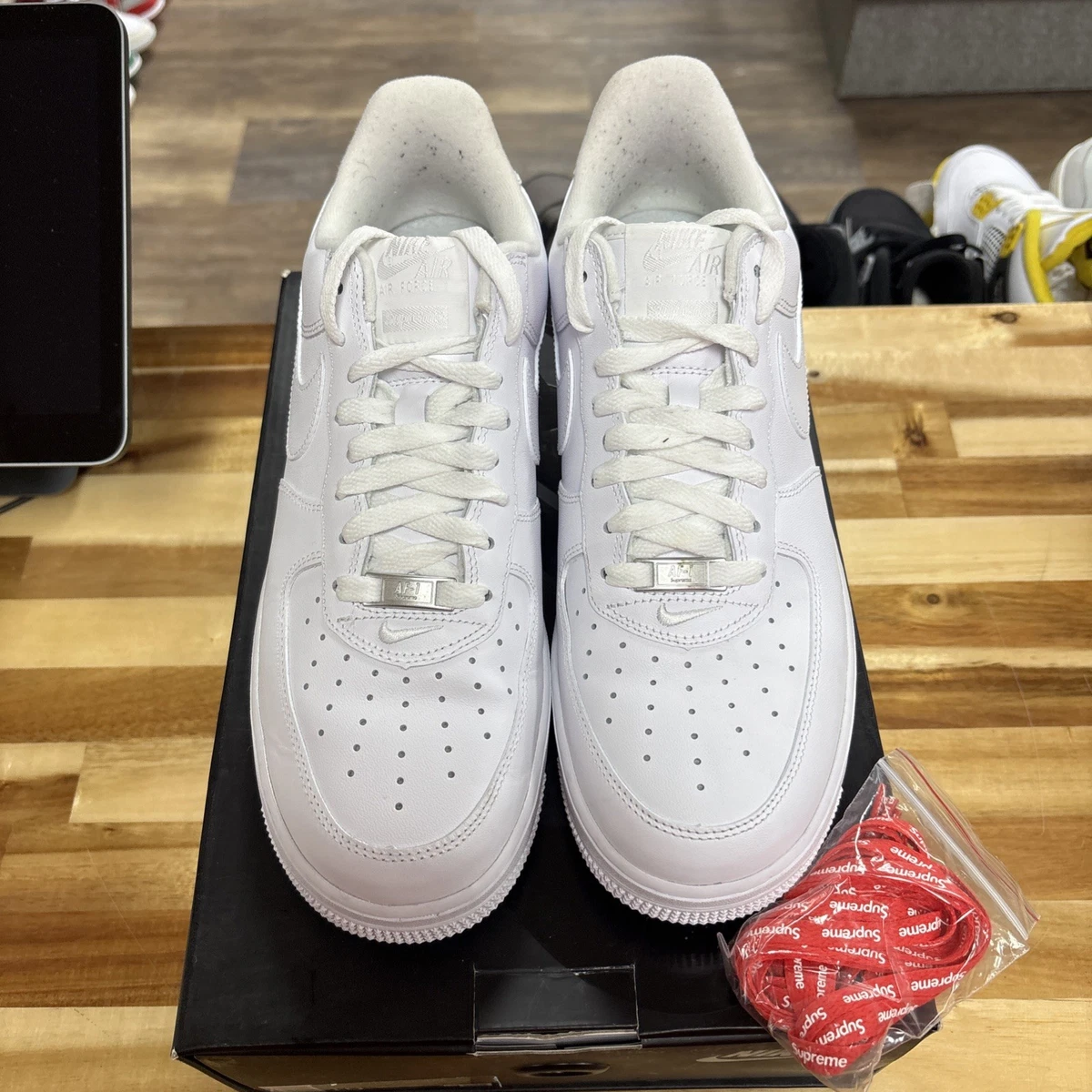 Nike Air Force 1 x Supreme Low Box Logo - White for Sale