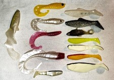 65pcs. 2.5" to 5" Soft Lures. Brand Jenzi  Mann’s Dragon.  Perch Walleye Pike