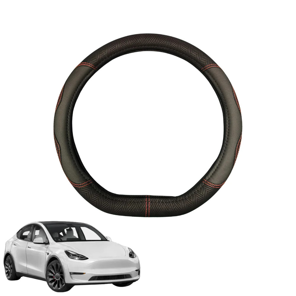 Steering Wheel Cover for Tesla Model Y 2022-Current 38CM | D-Shape