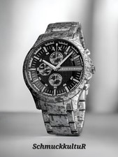 Armani Exchange AX2462 Uhr Herren Chronograph Quarz Grau Edelstahl NEU OVP