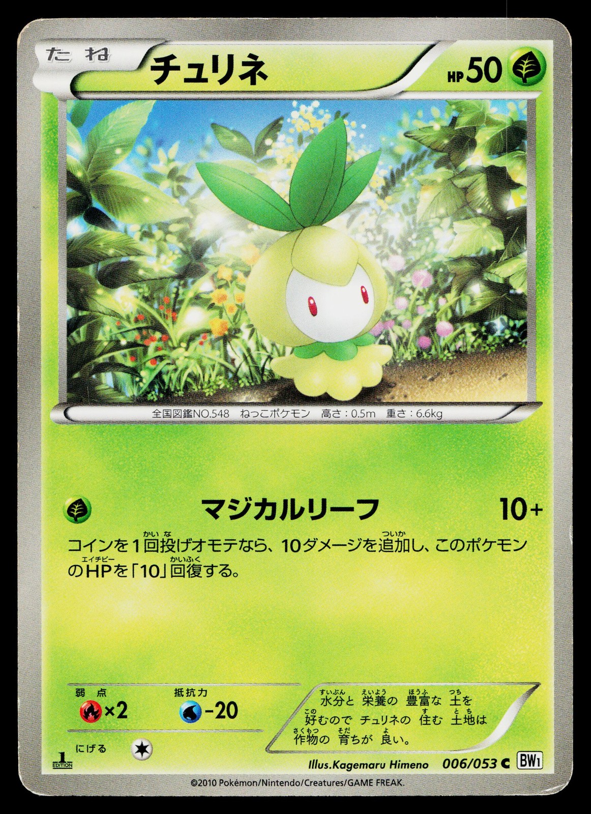 Petilil 006/053 Common White Collection Pokemon Japanese Heavily Played