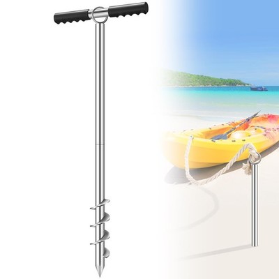 Boat Anchor 30.7 Inch Stowable Shallow Water Anchor Kit Kayak Trolley Pot