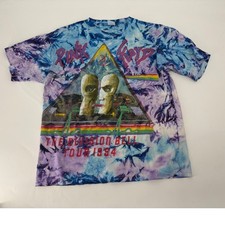 Vintage Pink Floyd The Division Bell Tour 1994 Tie Dye T-Shirt Purple Blue XL
