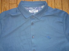 TOMMY BAHAMA ISLANDZONE MEN'S BLUE PIQUE BUTTON UP SHIRT SIZE XL HARDLY WORN