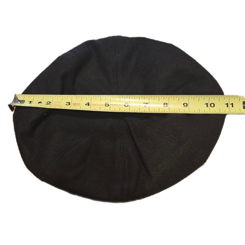 A. Adams & Spire Newsboy Hat Italian Wool Blend LARGE Arte Della Lana BLACK - Picture 7 of 8