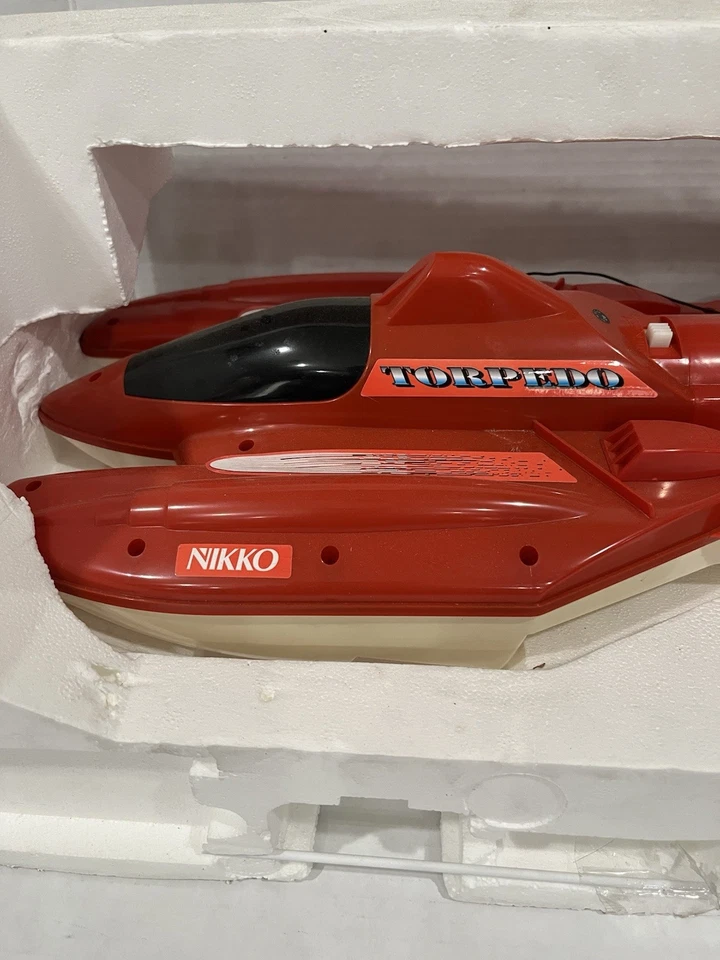 Vintage  New In Styrofoam NIKKO Torpedo Hydroplane RC Racing Boat 49MHz - Image 2 of 4