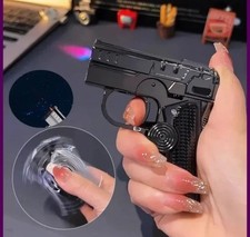 Metal Folding Gun Inflatable Lighter Windproof Butane Gas (18+buyers only) 🔞