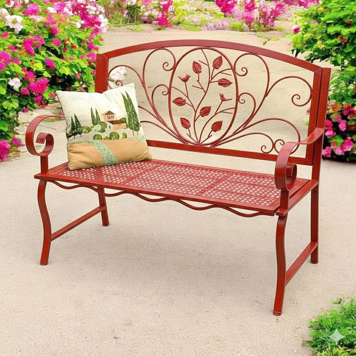 Banc De Jardin En Fer Blanc Style Antique – Neuf – 2 Places – Palazzo INT