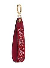 Victoria's Secret VS Bling Rhinestone Wristlet Strap Red VS Logo Keychain New