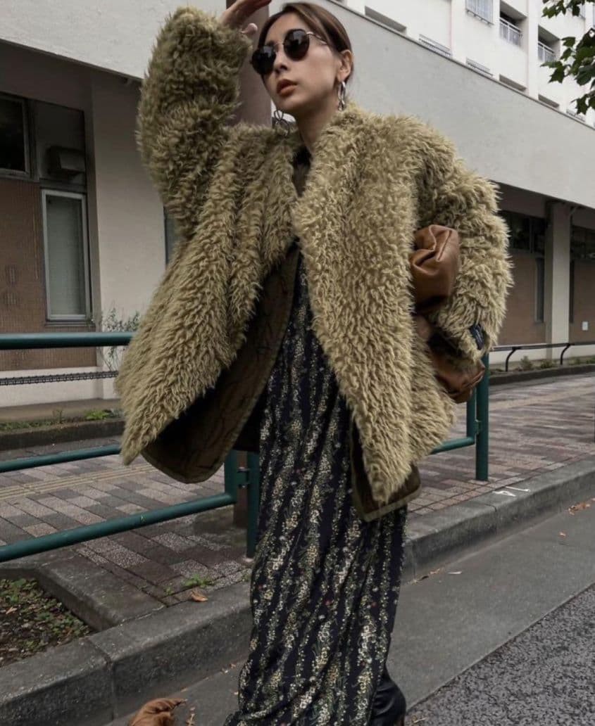 Ameri Liners BOA Coat Reversible Faux Shearling L… - image 1