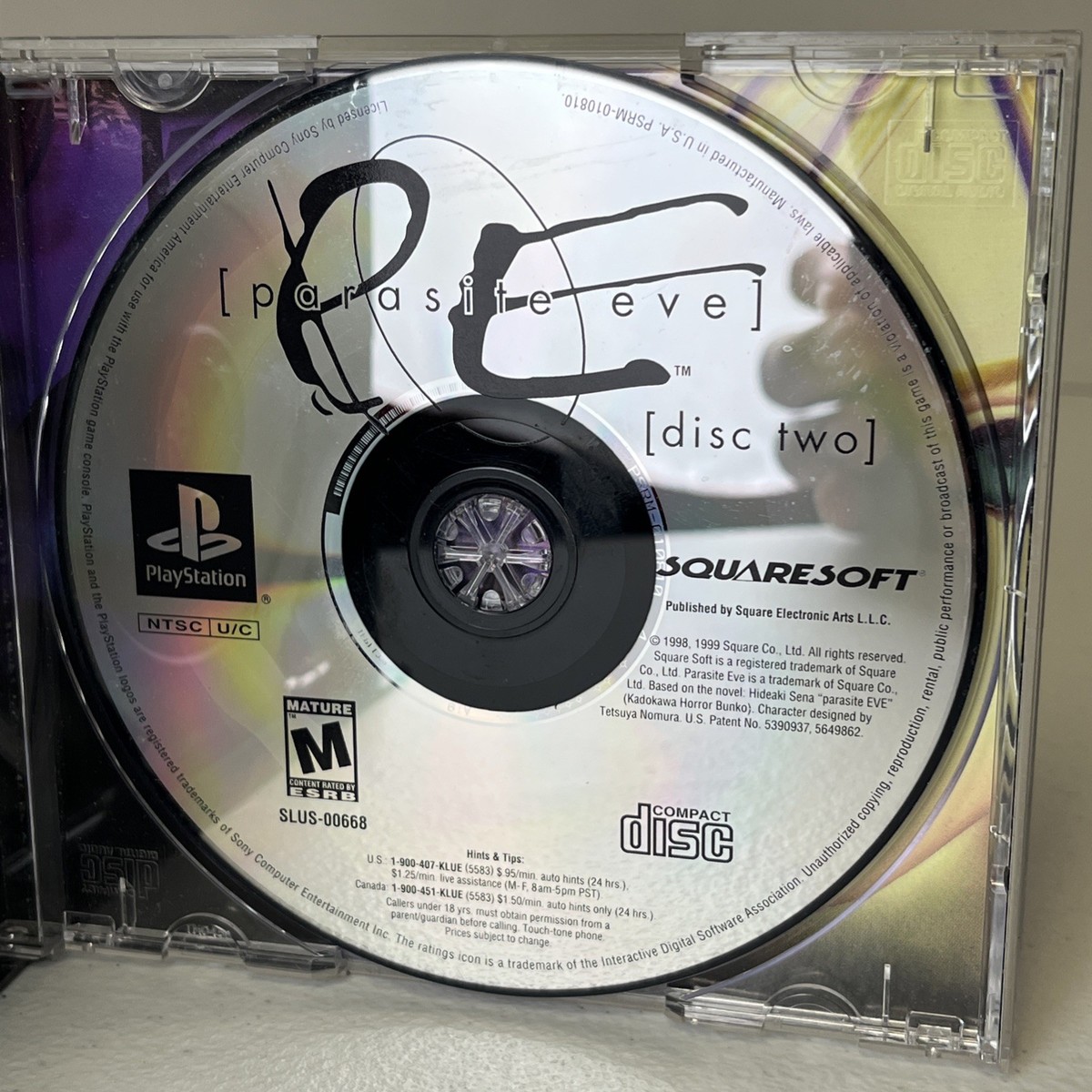 Parasite Eve PlayStation 1 PS1 2 Discs Tested 662248998015| eBay