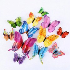 12 pcs 3D Butterfly Wall Stickers Art Decal Home Room Decorations Decor Kids G/S