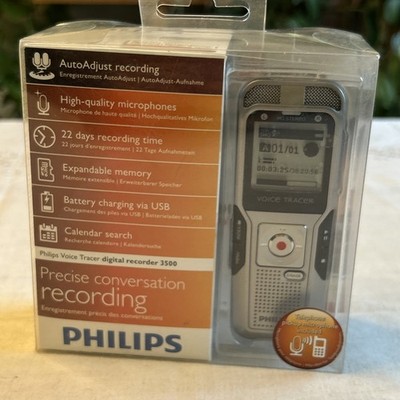 Philips DVT-3500 Digital Voice Tracer 2GB Stereo Microphones