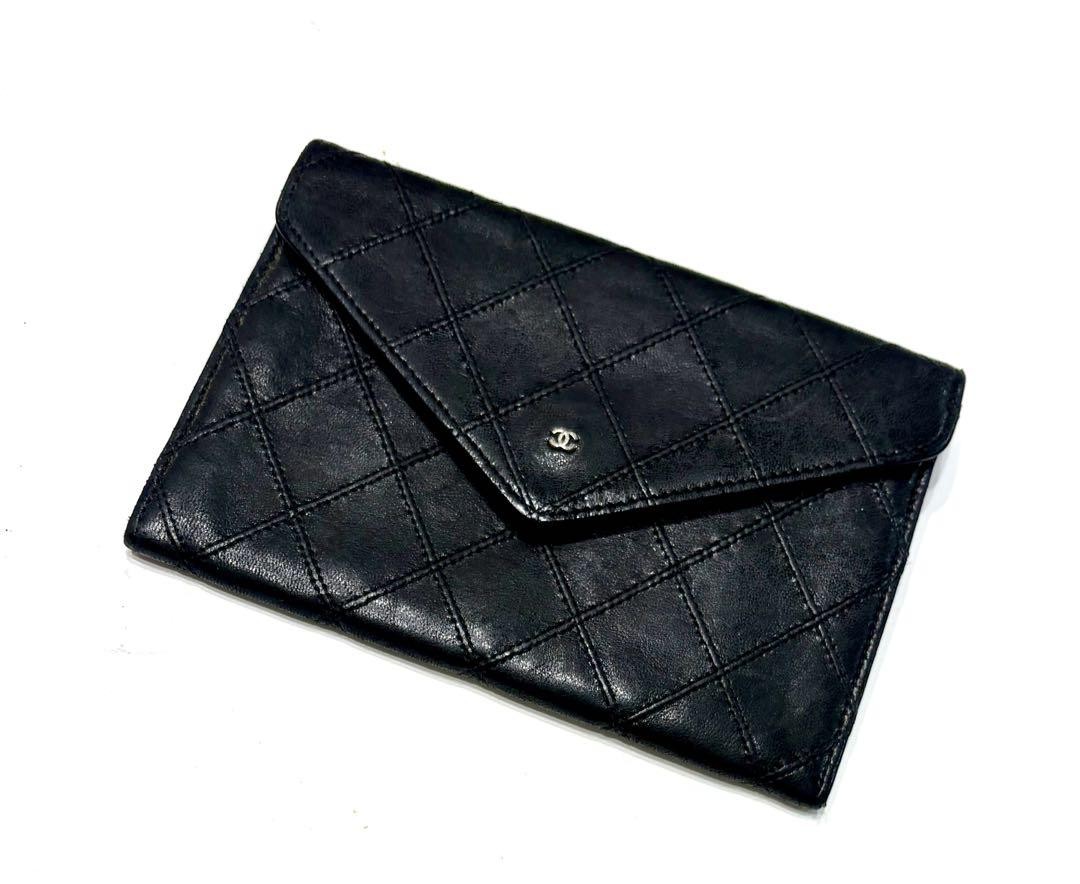 Chanel Vintage Coco Logo Bicolore Wallet Coin Purse Case