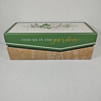 Find Me in the Garden Modern Coastal Cardboard Gift Organizer Storage Box Lid