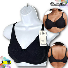 NWT Chantelle Women's 36DD Comfort Chic Full Coverage Underwire Bra 18J1 Black