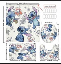 Lilo Stitch Cartoon Funny Shower Curtain or Bathroom Sets