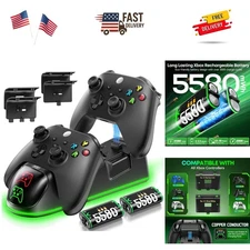 XSX Controller Charger Station with 2 Packs 5580mWh Rechargeable Battery for ...