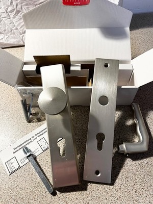 dieckmann, Korridor Schutzbeschlag LS mit Knopf, Aussenschild 12mm, PZ Lochung