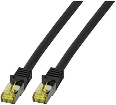 EFB-Elektronik RJ45 Patch Cable Cat.6A S/FTP FRNC 0.25 m Black black 0,25 m