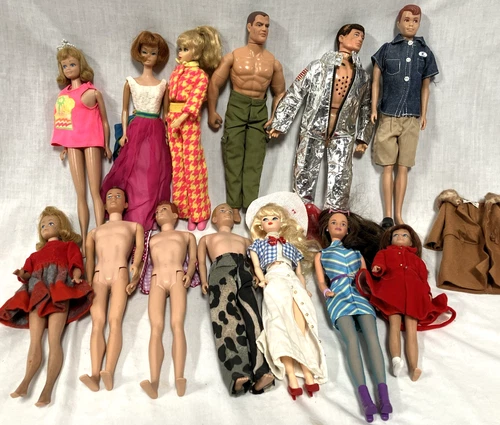 Barbie Ken GI Joe Assorted Vintage/Modern Doll Lot - 13 Dolls total