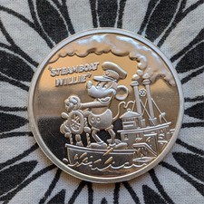 2024 Fiji 1 oz Steamboat Willie Silver BU coin. Tiny 10k mintage! 92.91 per troy oz