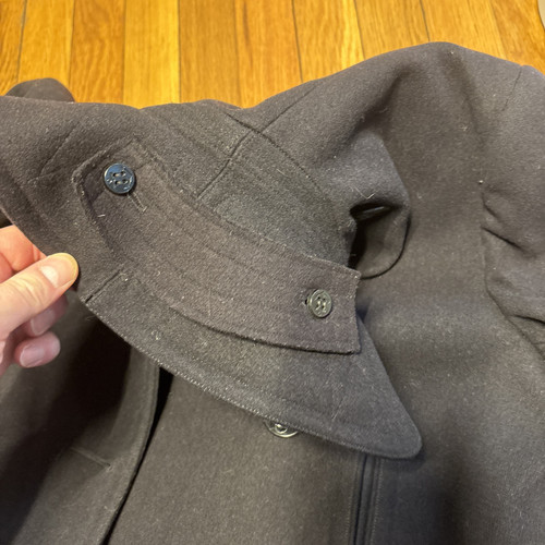 Cappotto anni 40 Ww2 epoca US Navy Guardia Costiera Pea 10 bottoni - Foto 18 di 22