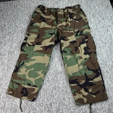 VTG Military Pants Mens Medium Short Camo Woodland Propper Combat Trousers