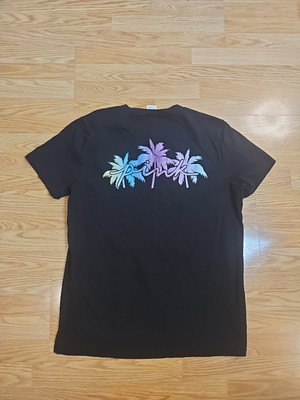 Victoria's Secret Pink Large Bling Ombre Tropical Palm Campus T-shirt.        C9