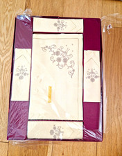 Selfridges Vintage Sundew Linen Embroidered Floral Trolley Set 