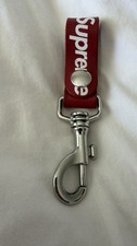 Supreme Leather Belt Loop Keychain Red Made I...