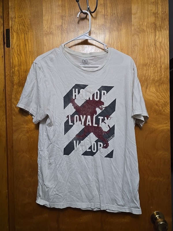 Men's Express Short Sleeve T Shirt White Graphic Size Large