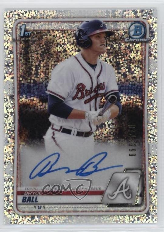 2020 Bowman Chrome Prospects Speckle Refractor /299 Bryce Ball #CPA-BBA Auto zy6