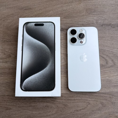 Apple iPhone 15 Pro Weiß Titan 128GB Entsperrt Batteriezustand 82%