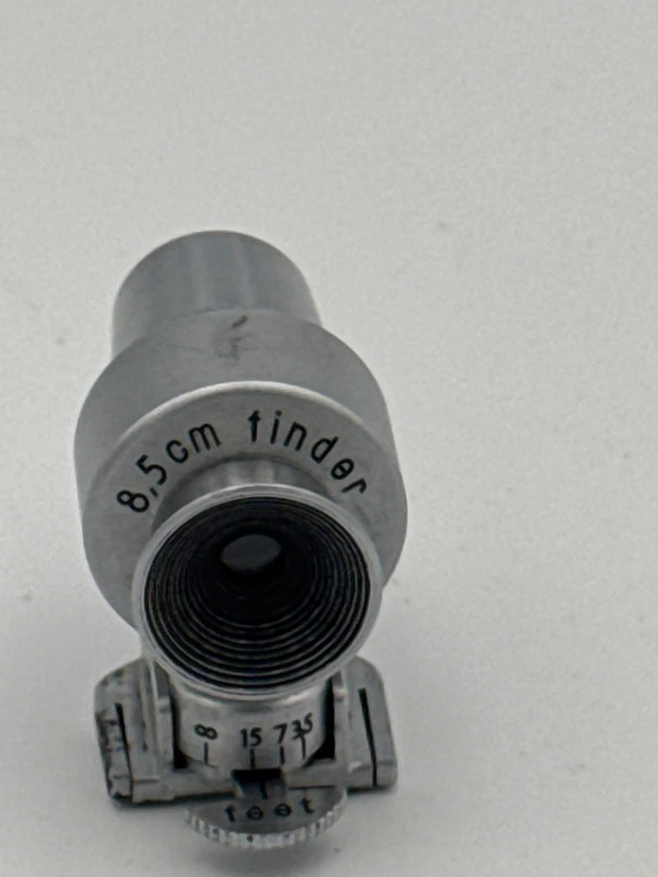 Buscador Leitz Leica 8,5 cm con estuche de cuero original - Visor auxiliar vintage Foto 2 de 4