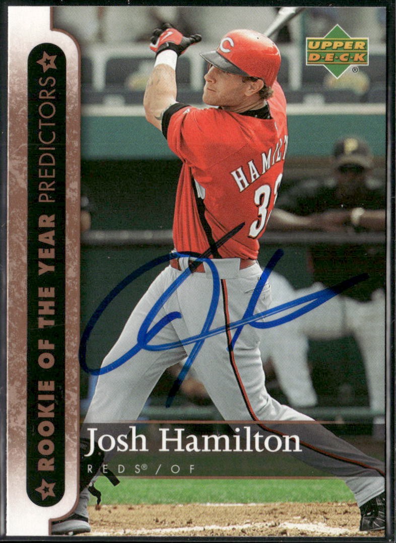 Josh Hamilton 2007 Upper Deck Rookie of the Year Predictors IP Auto Autograph