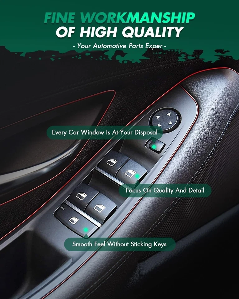 Interruptor de ventana lateral del conductor duradero para Pontiac G6 (2005-2009) - Control táctil Foto 4 de 4