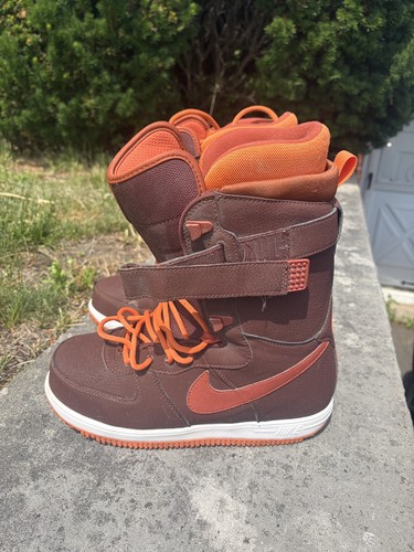 Nike Zoom Force 1 Snowboard Boots Size 9.5 - Vintage/Rare Orange/Brown