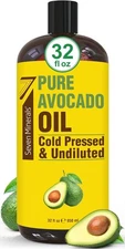 Cold Pressed Avocado Oil For Hair, Skin, & Face - Big 32oz - Premium Grad...