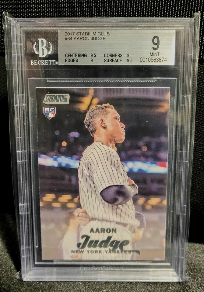 2017 Topps Stadium Club Aaron Judge #64 BGS 9 MINT Rookie RC (plus julio card) - Image 2 of 3