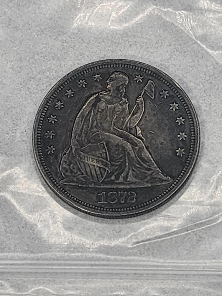 Philadelphia Uncertified 1872 Year Seated Liberty US Dollars (1840