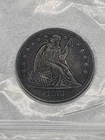 1872 Seated Liberty Dollar Silver Stunning Details Coin