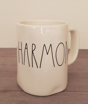 NEW RAE DUNN by Magenta HARMONY Coffee Tea Mug Farmhouse Cottage Home Decor