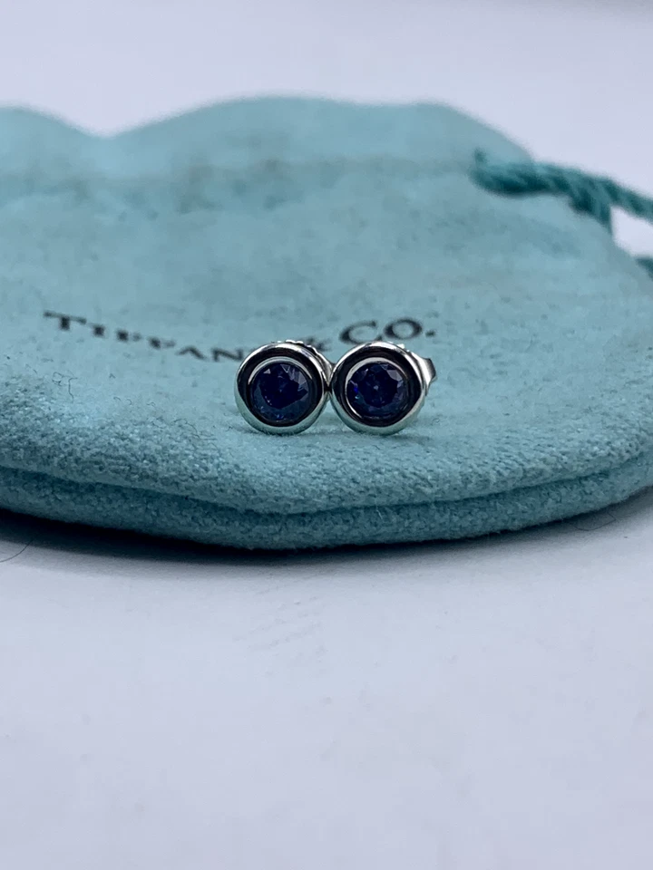 蒂芙尼 Elsa Peretti 颜色按码坦桑石耳钉 — 第 2/4 张图片