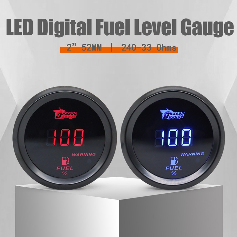 Universal 2inch 52MM 52MM Digital Display Car Fuel Level Gauge 24033